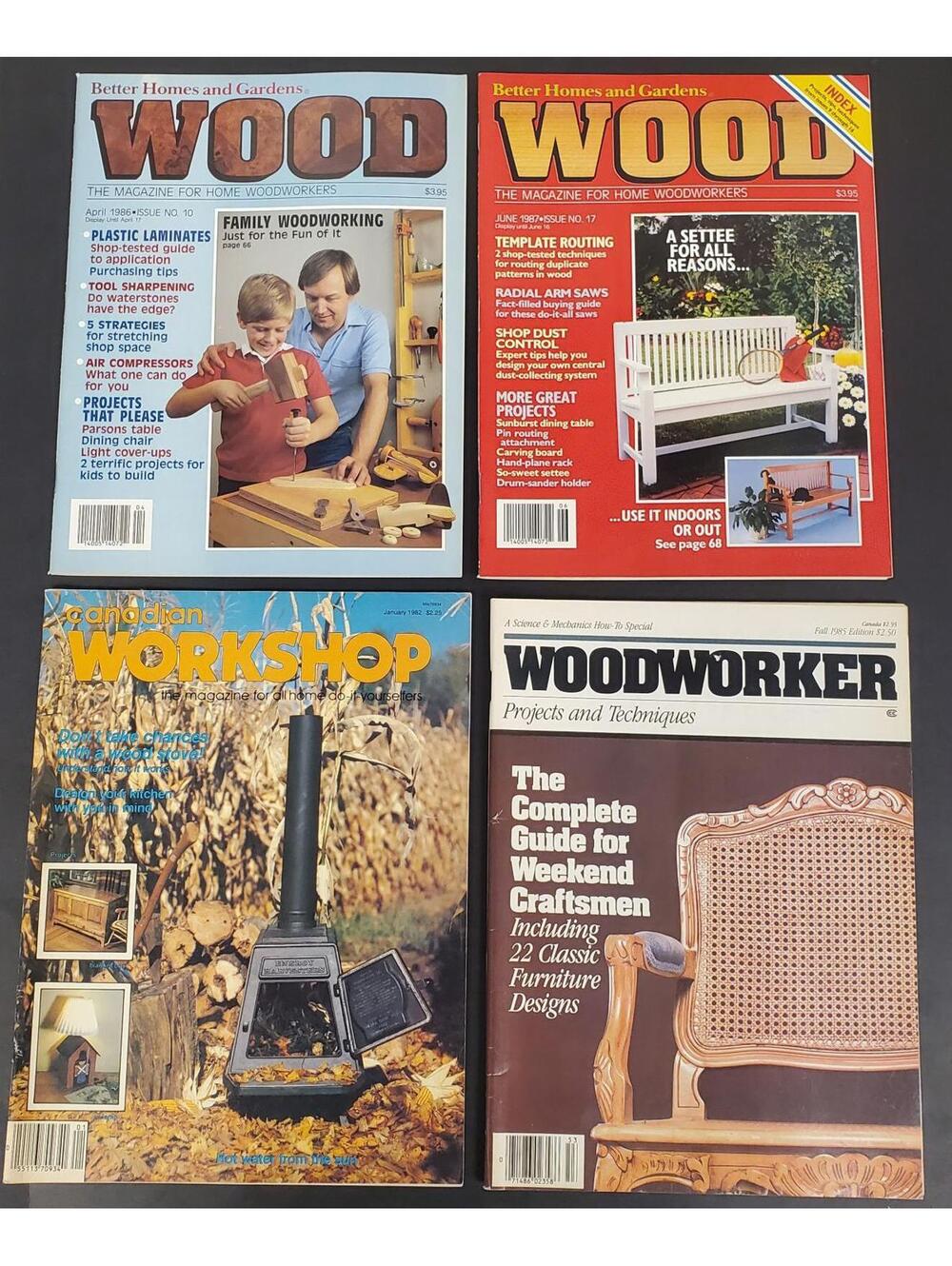 Vintage Woodworking Magazine Lot of 4 Pcs VG